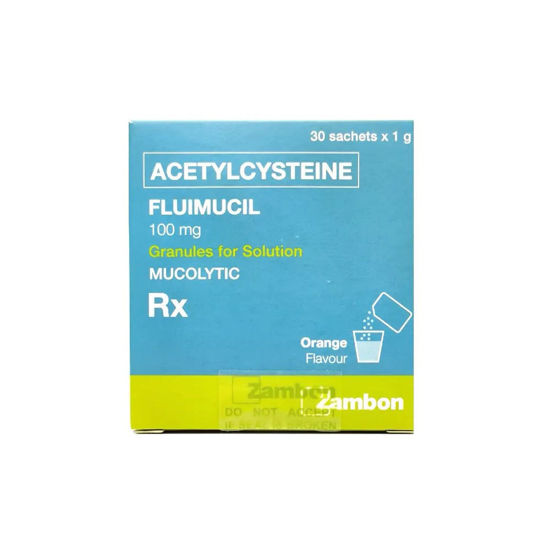 Picture of Fluimucil 100 mg 30 sachets oral granules