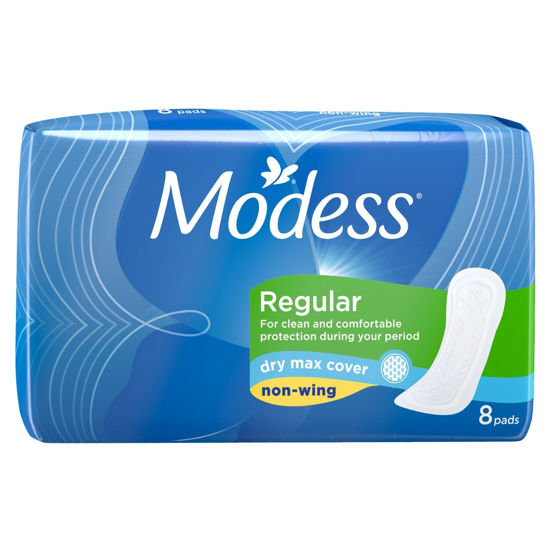 Picture of Modess Regular Dry Max Non-Wings Sanitary Napkin 8s