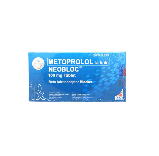 Picture of Neobloc 100mg Tablet 100's (Metoprolol Tartrate)